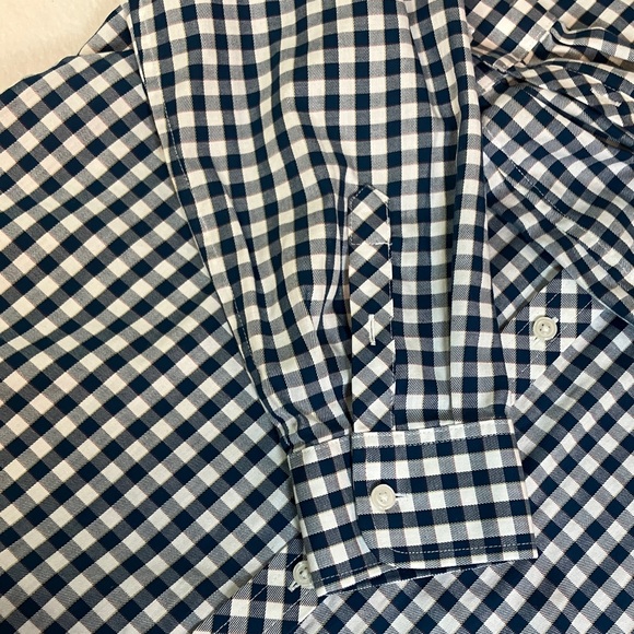 Orvis Navy and White Plaid Button Down Shirt - Picture 5 of 7